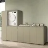 Mobile coprilavatrice con ante 79x91 cm tortora e pietra Wanda