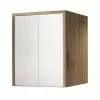 Mobile coprilavatrice con ante 79x91 cm effetto legno e bianco Wanda