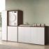Mobile coprilavatrice con ante 79x91 cm effetto legno e bianco Wanda