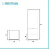 Colonna bagno sospesa 110 cm salvia opaco con anta e cassetti Matisse