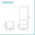Colonna bagno sospesa 110 cm bianco opaco con anta e cassetti Matisse