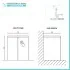 Mobile lavatoio bianco 79x65 cm con ante e vasca in resina Wanda