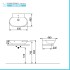 Scheda tecnica Lavabo da appoggio 65 cm linea Mirto con piletta click clack inclusa