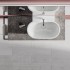 Lavamani da appoggio 65 cm linea Mirto con piletta click clack inclusa