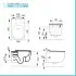 Wc sospeso Rimless Mirto in ceramica lucida con scarico a parete