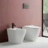 Wc filomuro Rimless Mirto con scarico traslato a pavimento o a parete