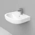 Lavabo sospeso 60x48 cm linea Mirto con troppo pieno e foro rubinetto