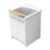 Lavatoio in ceramica 61x61 cm ad incasso per mobile modello Revine
