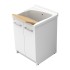 Lavatoio in ceramica 61x61 cm ad incasso per mobile modello Revine