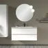 Mobile bagno sospeso 100 cm bianco opaco con lavabo e specchio Master