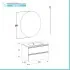 Mobile bagno sospeso 100 cm bianco opaco con lavabo e specchio Master