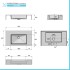 Lavabo sospeso 70 cm in resina bianco lucido Lodi