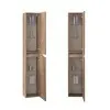 Colonna bagno sospesa 160 cm tabacco e tortora reversibile Sumya