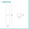 Colonna bagno sospesa 160 cm tabacco e tortora reversibile Sumya