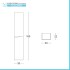 Colonna bagno sospesa 160 cm tabacco e tortora reversibile Sumya