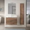 Colonna bagno sospesa 160 cm tabacco e tortora reversibile Sumya