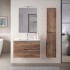 Colonna bagno sospesa 160 cm tabacco e tortora reversibile Sumya