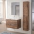 Colonna bagno sospesa 160 cm tabacco e tortora reversibile Sumya