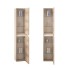 Colonna bagno sospesa 160 cm quercia e bianco reversibile Sumya