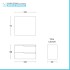 Set mobili bagno sospesi 100cm in legno mdf bianco e quercia Sumya
