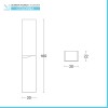 Composizione bagno sospesa 100cm in legno mdf quercia e bianco Sumya