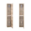 Composizione bagno sospesa 100cm in legno mdf quercia e bianco Sumya