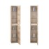 Composizione bagno sospesa 100cm in legno mdf quercia e bianco Sumya