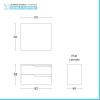 Set mobili bagno sospesi 80cm in legno mdf bianco e quercia Sumya