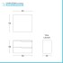 Set mobili bagno sospesi 80cm in legno mdf bianco e quercia Sumya
