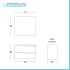 Set mobili bagno sospesi 60cm in legno mdf bianco e quercia Sumya