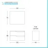 Mobile bagno sospeso 100 cm bianco e quercia con lavabo e specchio Sumya