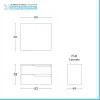 Mobile bagno sospeso 80 cm bianco e quercia con lavabo e specchio Sumya
