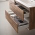 Composizione bagno sospesa 80cm in legno mdf tabacco e tortora Sumya