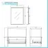 Mobile bagno a terra 75 cm nero con lavabo verde e specchio Kubic