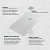 Piatto doccia 70x120 in resina su misura bianco effetto pietra Karen