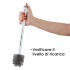 Portascopino con spazzola WC igienizzante in plastica bianca