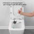 Portascopino con spazzola WC igienizzante in plastica bianca