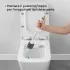 Portascopino con spazzola WC igienizzante in plastica bianca