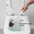 Portascopino con spazzola WC igienizzante in plastica bianca
