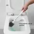 Portascopino con spazzola WC igienizzante in plastica bianca