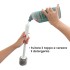 Portascopino con spazzola WC igienizzante in plastica bianca