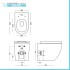 Sanitari filomuro Rimless effetto marmo bianco con sedile Tokyo