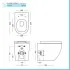 Sanitari filomuro Rimless effetto marmo bianco con sedile Tokyo