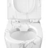 Sanitari filomuro Rimless effetto marmo bianco con sedile Tokyo