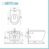 WC sospeso Rimless in ceramica marmorizzata bianca con sedile Tokyo