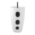 Lavandino freestanding da terra 50x85h cm in ceramica bianco opaca Tokyo