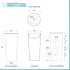 Lavabo freestanding da terra 50x85h cm in ceramica bianco lucida Tokyo