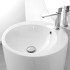 Lavabo freestanding da terra 50x85h cm in ceramica bianco lucida Tokyo
