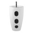 Lavabo freestanding da terra 50x85h cm in ceramica bianco lucida Tokyo