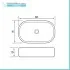 Lavabo da appoggio ovale 60x41 cm effetto marmo bianco Tokyo